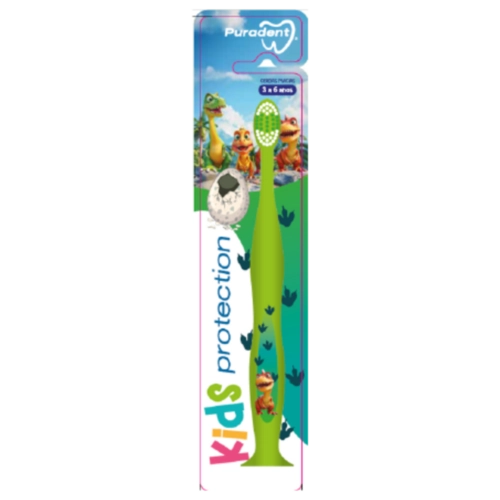 ESC DENTAL INFANTIL PURADENT VERDE COM VENTOSA KIDS PROTECTION
