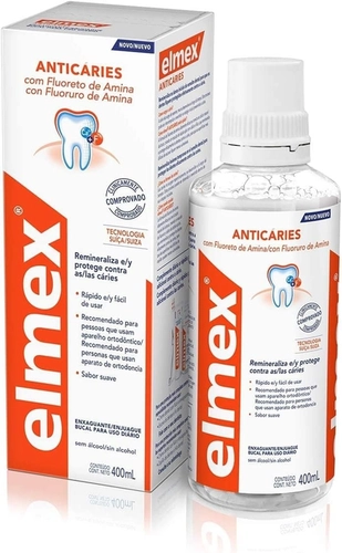 ANTISSEPTICO BUCAL SEM ALCOOL ELMEX ANTICARIES PET 400ML