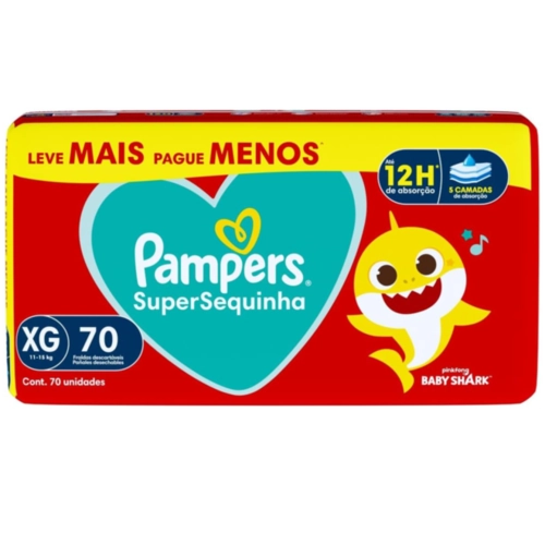 FRALDA PAMPERS SUPERSEQUINHA GIGA XG C/70
