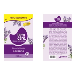 SAB LIQUIDO REFIL BEM CARE LAVANDA 200ML