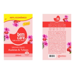 SAB LIQUIDO REFIL BEM CARE AZALEIAS TULIPAS 200ML