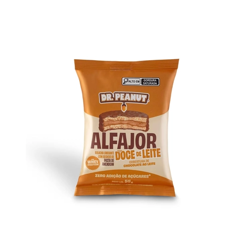 ALFAJOR DR PEANUT DOCE DE LEITE ZERO ACUCAR 55G