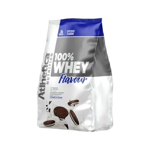 WHEY PROTEIN 100% FLAVOUR REFIL COOKIES E CREAM ATLHETICA 900G