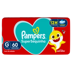 FRALDA PAMPERS SUPERSEQUINHA G C/60