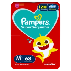 FRALDA PAMPERS SUPERSEQUINHA M C/68