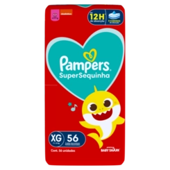 FRALDA PAMPERS SUPERSEQUINHA XG COM 56 UNIDADES
