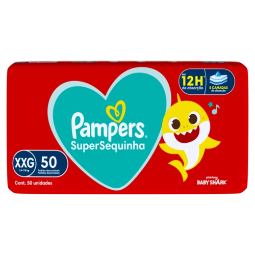 FRALDA PAMPERS SUPERSEQUINHA XXG C/50
