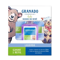 KIT GRANADO BABHO DE BEBE LAVANDA 250ML+ 2 REFIS DE 250ML