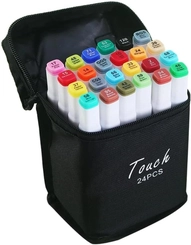 KIT CANETA ART MARKER PONTA DUPLA C/24