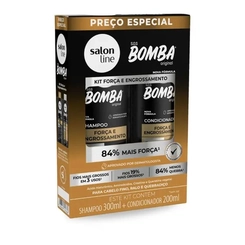 KIT SHAMPOO 300ML + CONDICIONADOR SALON LINE BOMBA FORçA E ENGROSSAMENTO 200ML