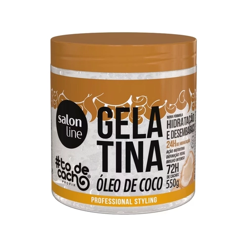 GELATINA SALON LINE DEFINICAO TODECACHO OLEO DE COCO 550G