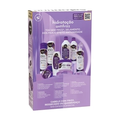 KIT SALON LINE SHAMPOO 300ML +CONDICIONADOS 200ML  HIDRATACAO ANTIFRIZZ MEU LISO
