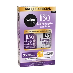 KIT SALON LINE SHAMPOO 300ML +CONDICIONADOS 200ML  HIDRATACAO ANTIFRIZZ MEU LISO