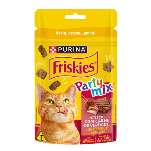 PETISCO FRISKIES PARTY MIX CARNES 40G