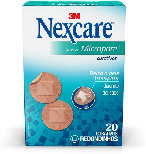 CURATIVO NEXCARE MICROPORE REDONDO COM 20 UNIDADES