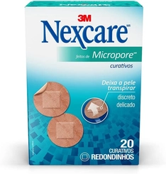 CURATIVO NEXCARE MICROPORE REDONDO COM 20 UNIDADES