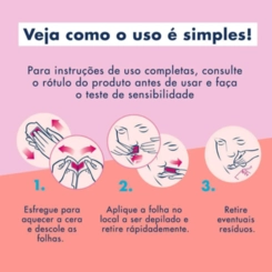 DEPILACAO VEET FACIAL CERA FRIA PELE SENSIVEL 16 FOLHAS