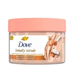 SABONETE ESFOLIANTE DOVE BEAUTY SCRUB COCO E ACUCAR MASCAVO 280G
