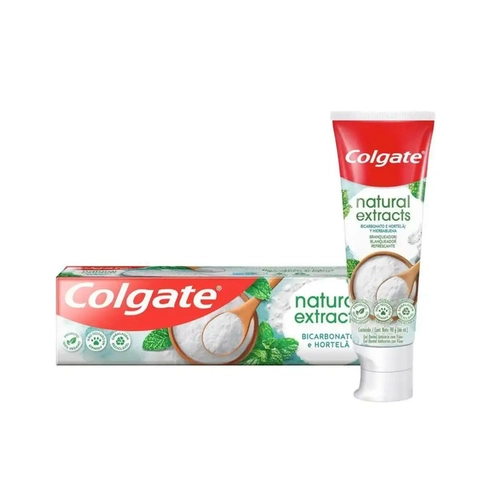 CREME DENTAL COLGATE NATURAL EXTRACTS BICARBONATO E HORTELA 90G