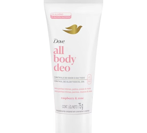 DESODORANTE CORPORAL CREME DOVE ALL BODY RASPBERRY E ROSE 75G