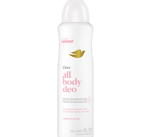 DESODORANTE CORPORAL DOVE ALL BODY DEO RASPBERRY E ROSE 86G150ML