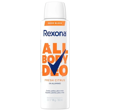 DESODORANTE CORPORAL REXONA ALL BODY FRESH CITRUS 150ML