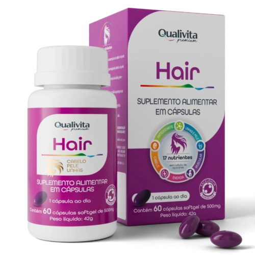 VITAMINA AZ HAIR QUALIVITA 500MG 60 CÁPSULAS