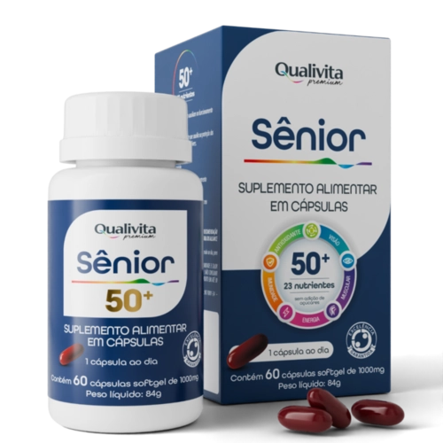 VITAMINA AZ SENIOR QUALIVITA 1000MG 60 CÁPSULAS