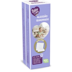 ALGODAO QUADRADO BABY CARE COM 100 UNIDADES