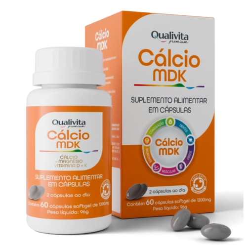 VITAMINA CALCIO MDK QUALIVITA 1200MG 60 CÁPSULAS