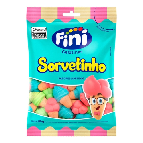 BALA FINI GELATINA SORVETINHO 80G