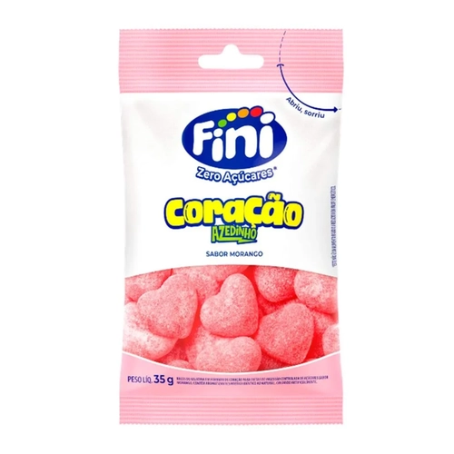 BALA FINI GELATINA ZERO ACUCAR CORACAO CITRICO 35G