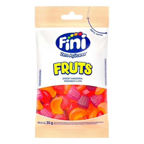 BALA FINI GELATINA ZERO ACUCAR FRUTS 35G