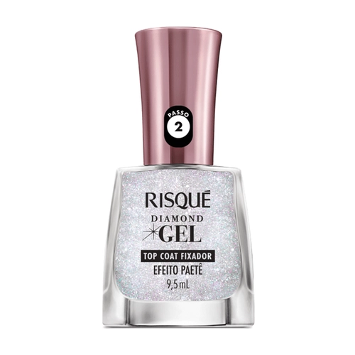 ESMALTE RISQUE EFEITO PAETE TOP COAT 9,5ML