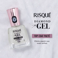 ESMALTE RISQUE EFEITO PAETE TOP COAT 9,5ML