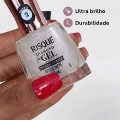 ESMALTE RISQUE EFEITO PAETE TOP COAT 9,5ML