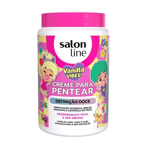 CREME DE PENTEAR SALON LINE KIDS DEFINIÇÃO DOCE VANILLA VIBES 1KG