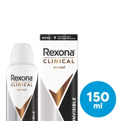 DESODORANTE REXONA AEROSOL CLINICAL INVISIBLE 96H 150ML