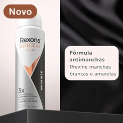 DESODORANTE REXONA AEROSOL CLINICAL INVISIBLE 96H 150ML