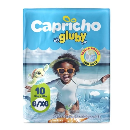 FRALDA CAPRICHO GLUBY REGULAR G/XG COM 10 UNIDADES