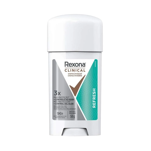 DESODORANTE STICK REXONA CLINICAL FEM REFRESH 58G