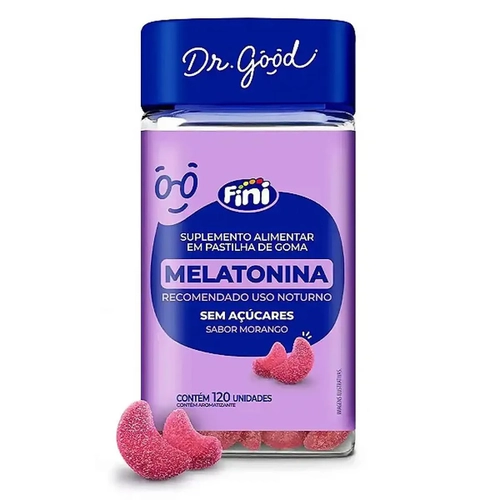 Melatonina Dr. Good Fini Morango 120 Gomas