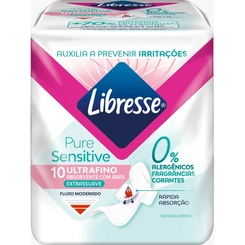 ABSORVENTE DIA LIBRESSE ULTRAFINO EXTRA SUAVE COM ABAS 10 UNIDADES