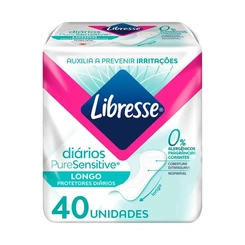 PROTETOR DIARIO LIBRESSE PURE SENSITIVE LONGO COM 40 UNIDADES