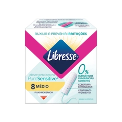 ABSORVENTE INTERNO LIBRESSE PURE SENSITIVE MEDIO COM 8 UNIDADES