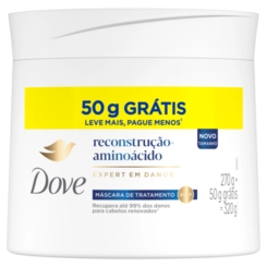 MASCARA DOVE RECONSTRUCAO+AMINOÁCIDOS 320G GRATIS 50G
