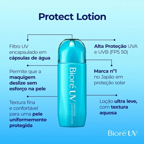 PROTETOR SOLAR BIORE UV AQUA RICH PROTECT LOTIONFPS50 70ML