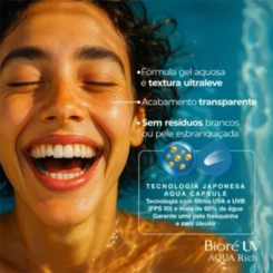 PROTETOR SOLAR BIORE UV AQUA RICH WATERY ESSENCE FPS50 50G