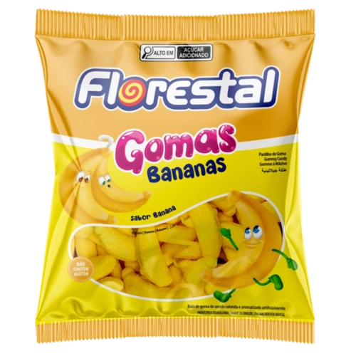 BALA DE GOMA FLORESTAL BANANAS 60G