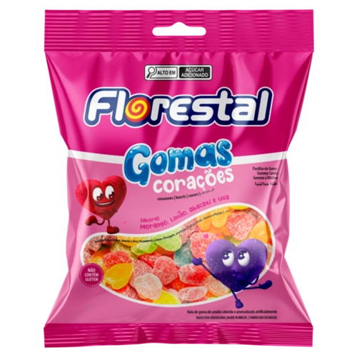 BALA DE GOMA FLORESTAL CORACAO 60G